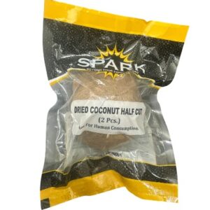 dried coconut half cut